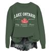 Men's and Women's Matching Fashion Casual Letter-Printed Round-neck Pullover with Long Sleeves