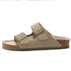 Thick-soled 2 Summer Outer Slippers Women's Matte Cork Boken Sandals Non-slip One-word Drag Tide
