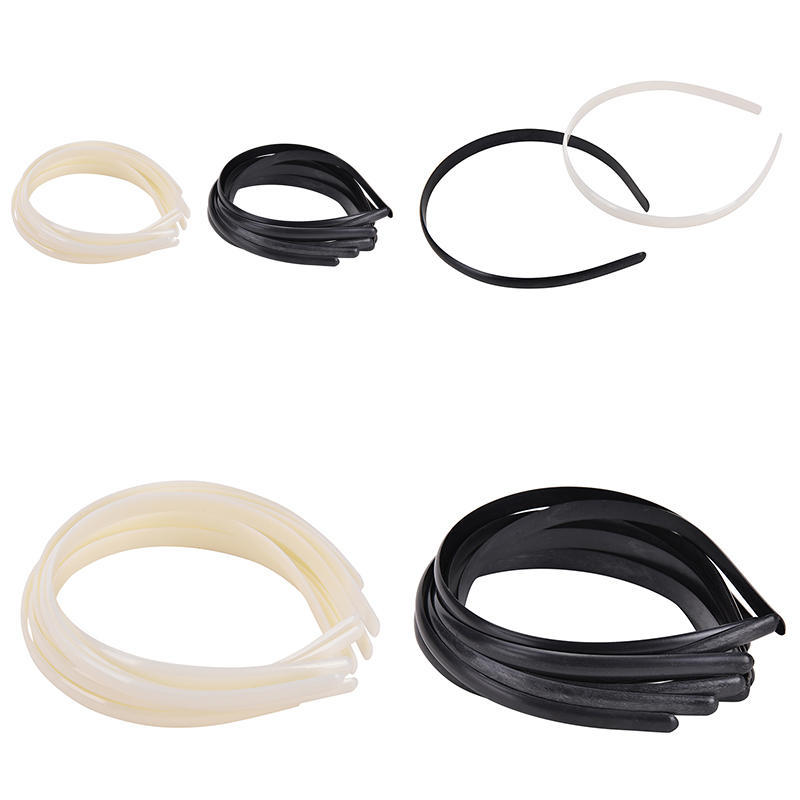 10 Pcs/Set Plastic Hair Band No Teeth Children Hair Accessory Diy Craft 2 Colors