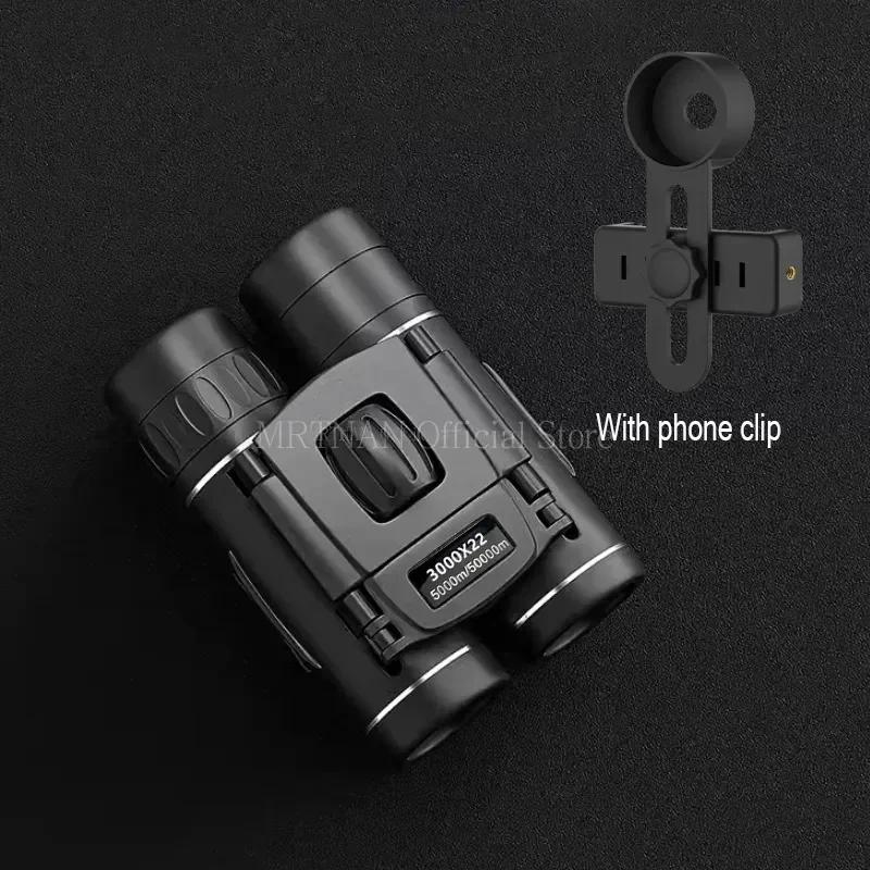 3000X22 Powerful Binoculars Long Range BAK4 Telescope HD Portable Folding Low Light Monocular For Outdoor Hunting Camping