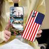 Étui de téléphone portable USA Drapeau de l'Amérique en TPU Mat pour Huawei P60 P50 P40 P30 P20 P10 P9 P8 Pro Lite Plus Couverture d'Impression Colorée