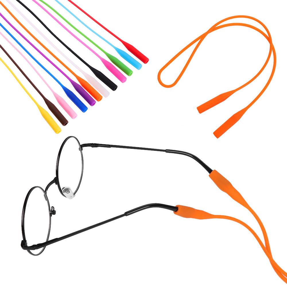 1PC Hot Eyeglasses Straps Elastic Silicone Sunglasses Chain Sports Anti-Slip String Glasses Ropes Band Cord Holder Candy Color