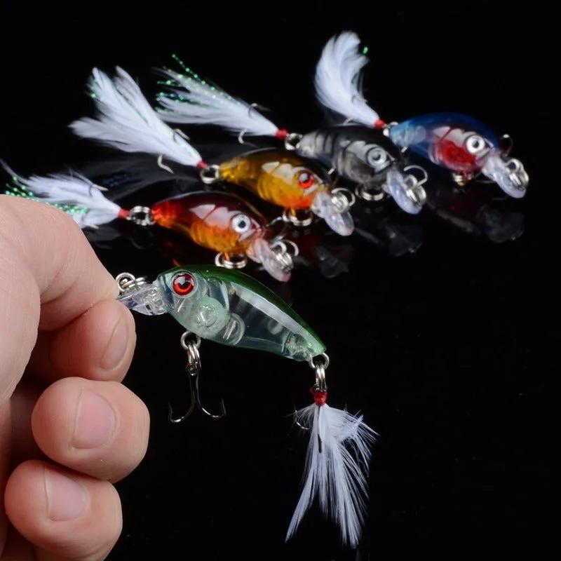 ANFS 5pcs 5pcs Minnow Fishing Lure Set 4g/4.5cm Artificial Baits Wobbler Crankbait Tackle Fishing Accessories