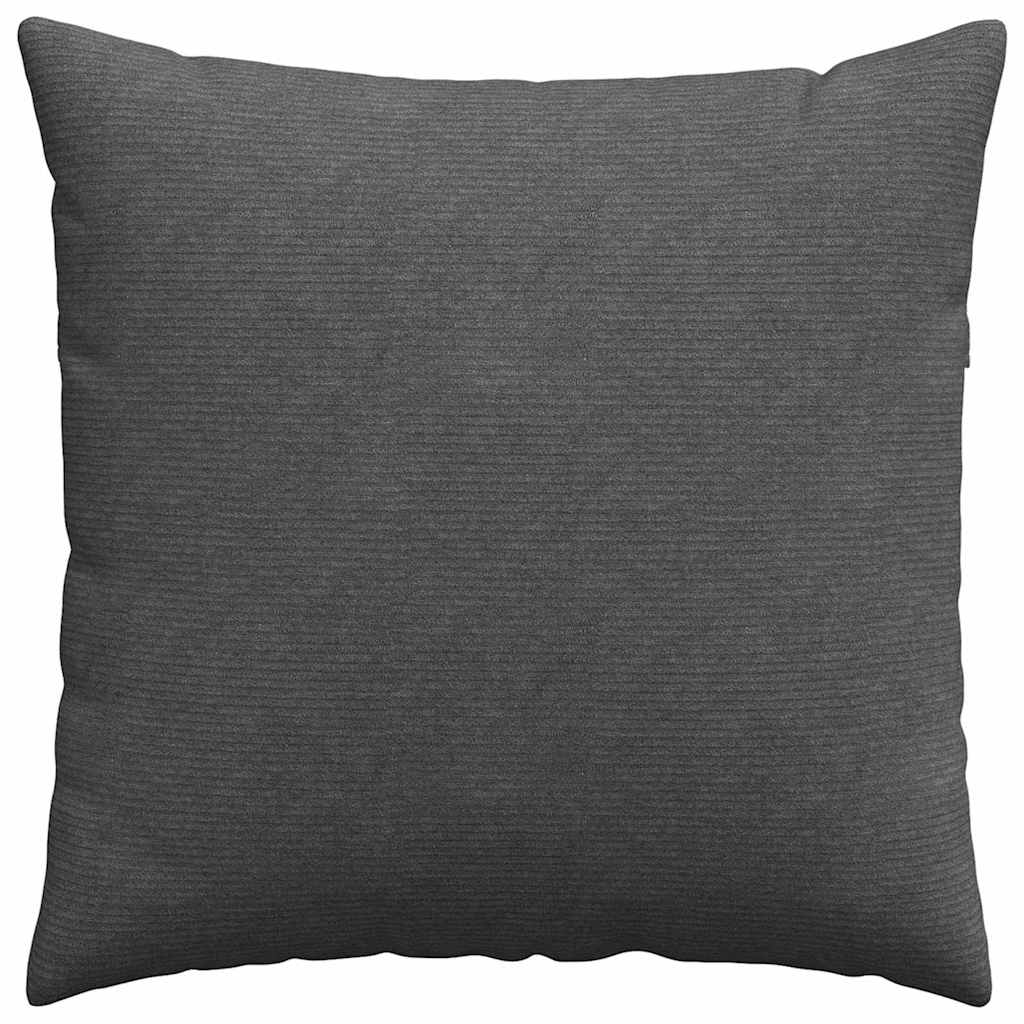 Sofa Cushions 2 Pieces Dark Grey 60 x 60 cm Corduroy Fabric
