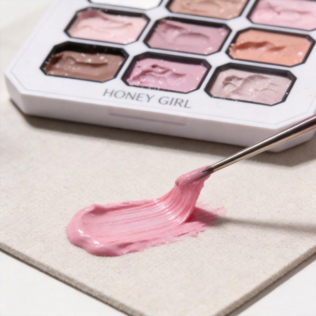 Honeygirl Nine Grid Macaron Pink Solid Gel Set For Nail Art And Diy Manicure