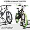 Bike Rack for 6 Bicycles, Weatherproof, Wall or Floor Mount, Steel, 179 x 33 x 27 cm