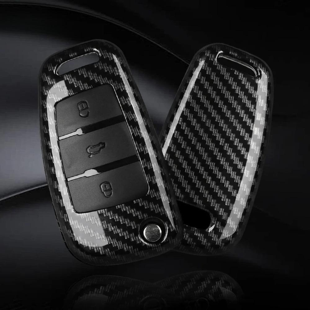 ABS Carbon Fiber Car Key Case Cover for A1 A3 A4 8P 8L 8V A5 B6 B7 A6 A7 C5 C6 Q3 Q5 Q7 4F S3 S4 S6 RS3 TT Protected Shell