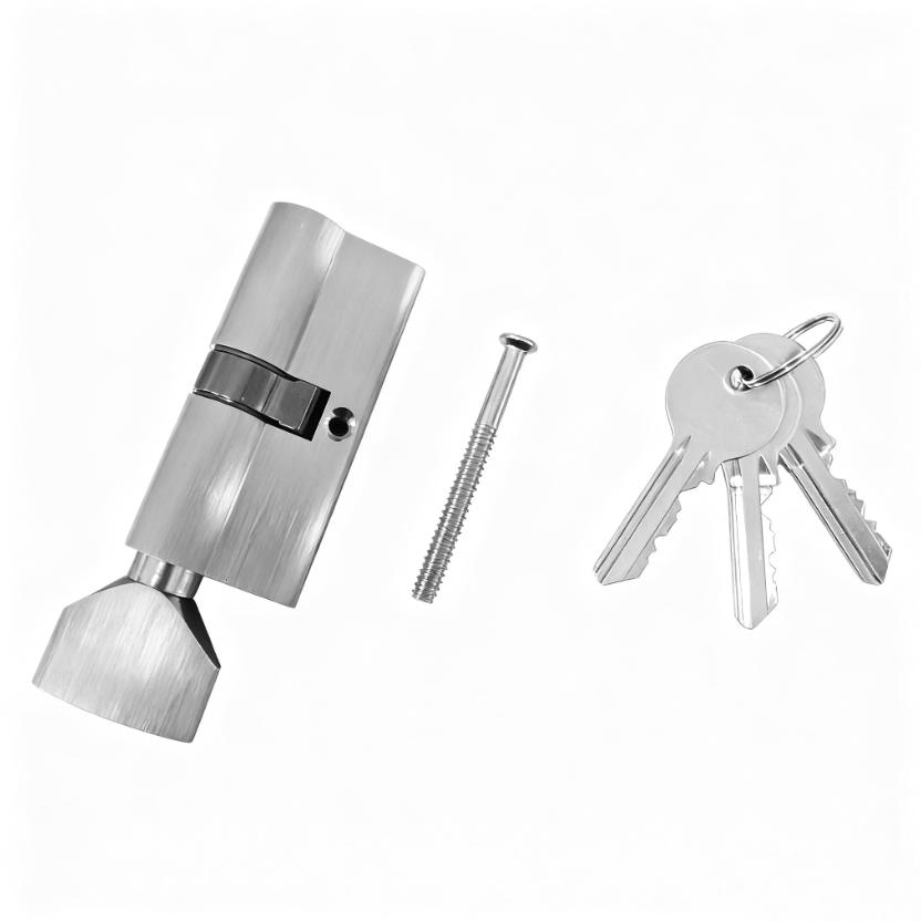 BBDHOME High Safety Wooden Door Aluminum Shell Brass Core 3 Brass Keys 70mm(35-35) Single Open Satin Nickel Lock Cylinders