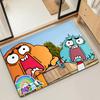 Cartoon W-World Of G-GumballS Door Mat Bath Microfiber Decorative Versatile Flannel Floor Mat Quick Dry Absorbent Non-slip Sole