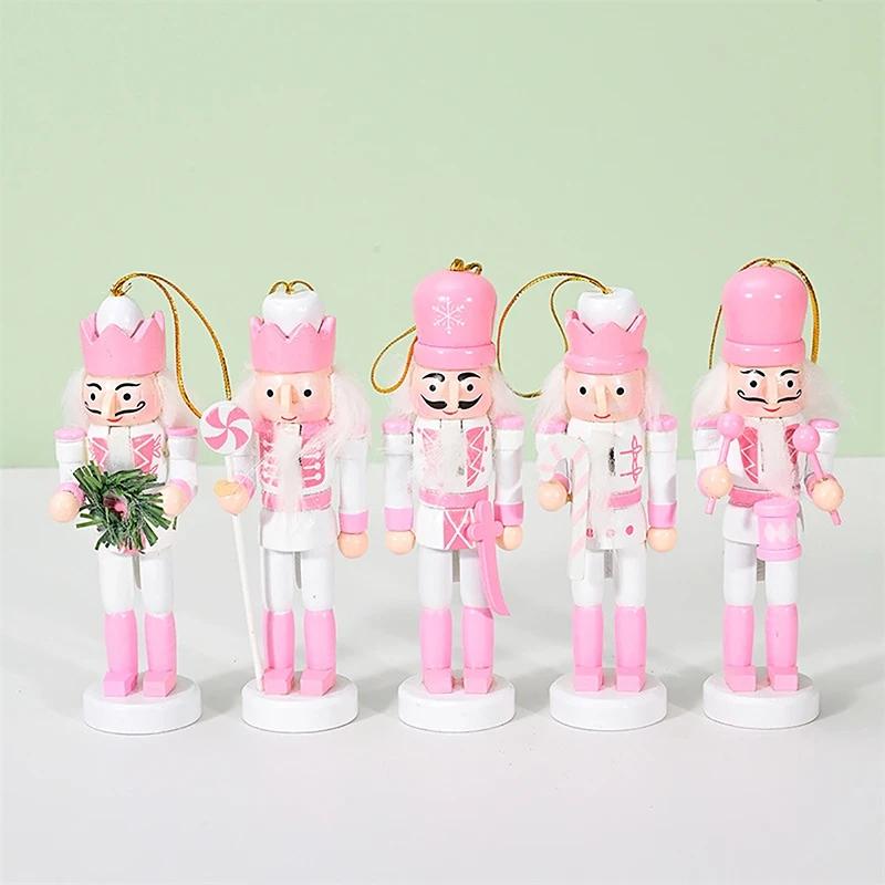 12cm Nutcracker Puppet Soldier Desktop Crafts Ornaments Nutcracker Playing Band Dolls Christmas Decoration New Year Home Decor