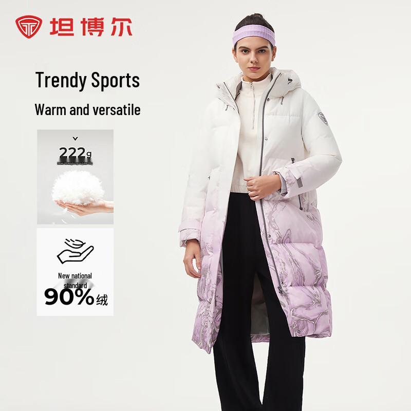 Tanboer Women's Mid-Length Hooded Down Jacket TBF550880A