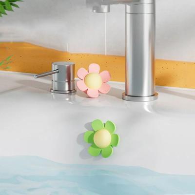 8pcs Silicone Silicone Sink Overflow Hole Plug Flower Universal Sink Overflow Stopper  Wash Basins
