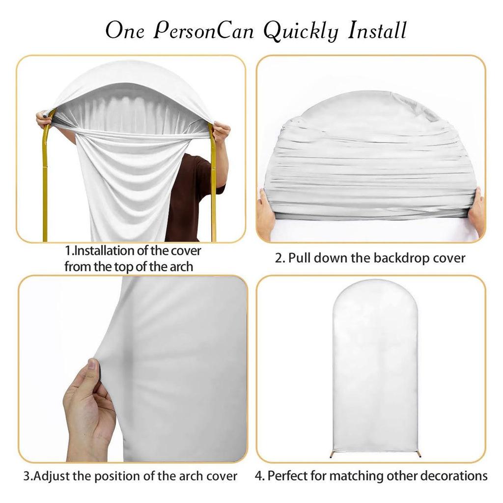 Solid Color Stretchy U-Shaped Backdrop Fabric for Party Decoration and Arch Covers