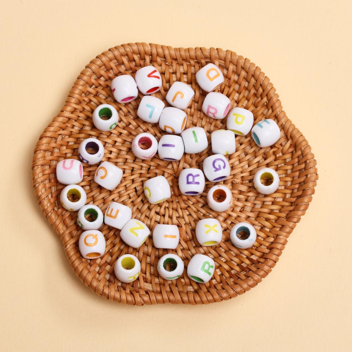 

40 шт. 8*9 мм макропористые акриловые бусины-буквы для ювелирных изделий, аксессуары для самостоятельного изготовления браслетов и ожерелий