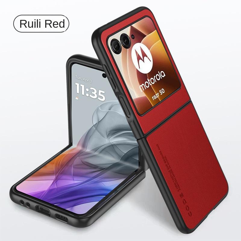 Luxury Premium Leather Cover for Motorola Razr 50 Ultra Moto Razr 50 50 Ultra 2024 Razr40 2023 Shockproof Hard Plastic Phone Case