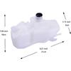 Mallofusa Motorcycle Radiator Water Coolant Reservoir Overflow Tank Replacement Accressory Fit for Kawasaki Ninja 400 2018-2022 White