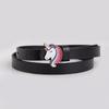 Waist Girl Kids Belt With Silver Heart Unicorn Pattern For Spring Accessory Fashion