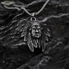 Men's Retro Indian Chief Stainless Steel Pendant