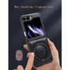 Rotation Bracket Leather Shockproof Phone Case for Samsung Galaxy Z Flip 7 FE 6 5 4 3 5G Magnetic Wireless Charging Back Cover