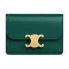 CELINE Triomphe Shiny Cow Leather Wallet, Card Holder Women's Racing Green 10I583DPV-31RG