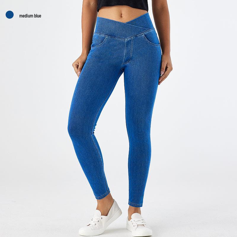 Women's High-Waist Butt-Lifting Denim Skinny Pants