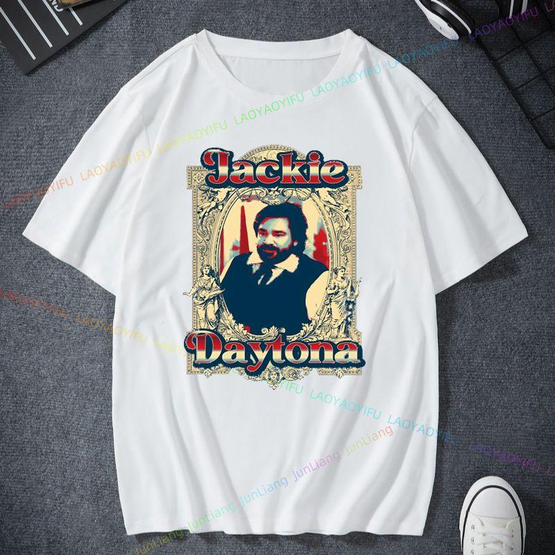 Jackie Daytona Ordinary Human bartender Jackie Tshirt Top Fun printed top Vintage Fashion casual short sleeve crew neck shirt S