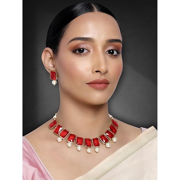 Traditional Crystal Necklace & Jewellery Set Gift for Women