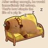 Plush Toy Cartoon Animal Capybara Shape Pillow with PP Cotton Filling Huggable Design Comforting Plush Doll