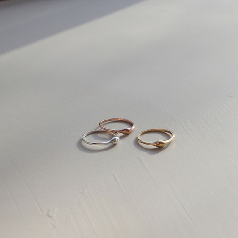 Modernlike 14k Gold-filled Silver Point Drop Ring