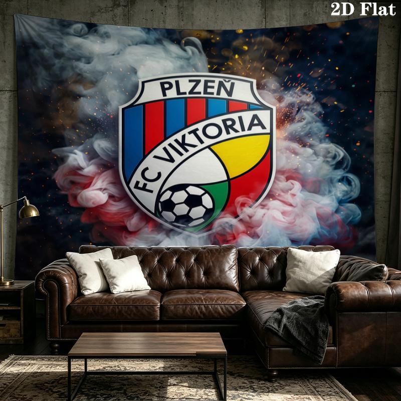 FC Viktoria Plzen Printed Tapestry – Wall Hanging for Bedrooms, Dorms, and Home Decor