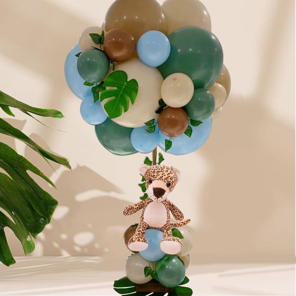 29 ks leopardí balónek s panenku modrozelený latexový balónek dekorace z révy dětská sada na narozeninovou oslavu s motivem džungle a zvířat na stůl dekorace
