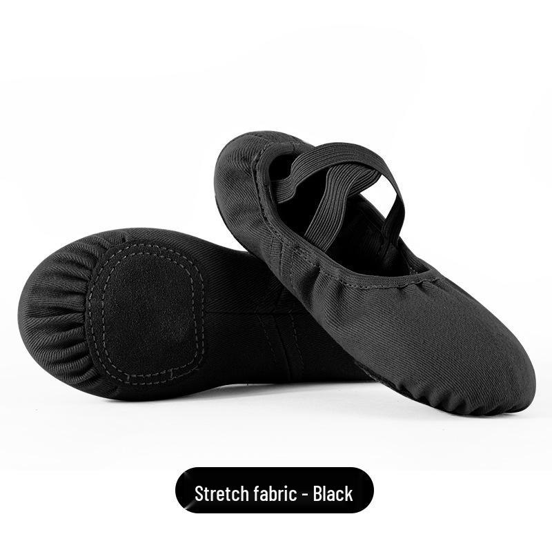 

Women s Stretch Fabric Soft Sole Ballet Practice Shoes for Adults & Kids 24 чёрный