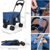 Outdoor Pet Stroller Breathable Strollers Foldable Cat Dog Stroller for Small Medium Large Pet 4 Wheel Shockproof Stroller