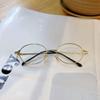 2025 European Retro Oval Blue Light Blocking Glasses with Metal Frame