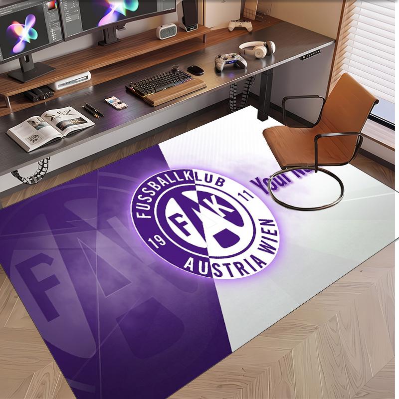 Personalized Crystal Velvet Carpet Austria Wien FC Pattern Non Slip Floor Rug