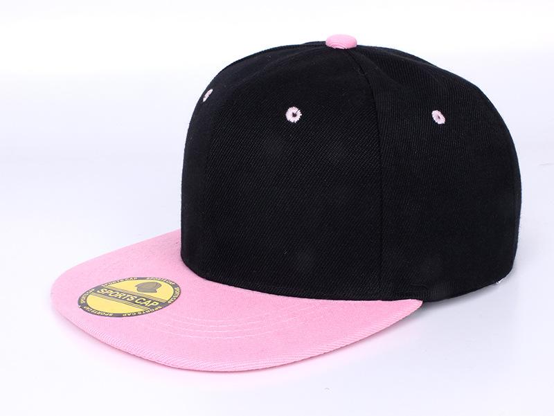 Unisex Flat Brim Baseball Cap For Men Women Fashion Color Plain Snapback Hat Outdoor Leisure Patchwork Hip Hop Sun Hats
