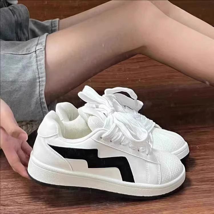 Pink shell head bread shoes women's ins2025 spring and autumn versatile student casual versatile retro sports board shoes