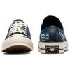 Chuck 70 Sovrapposizione in Pelle Low Converse Rubber Company Sneakers Unisex Blu Navy Egret A07124C