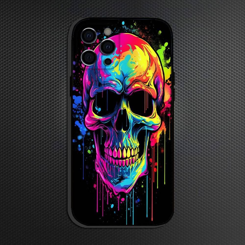 Skeleton  Phone Case For iPhone 16,15,14,13,12,11 Plus,Pro Max, Others Soft Black Cover