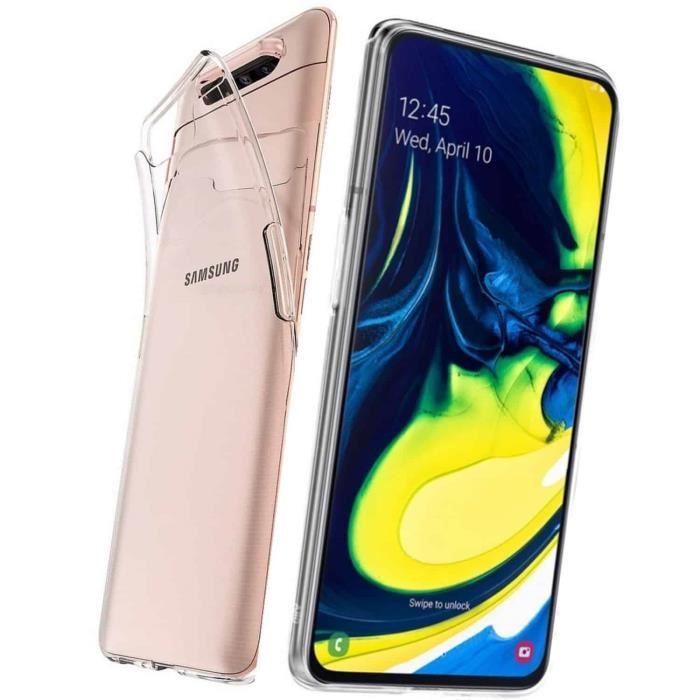 Coque - samsung - galaxy a80 - souple - antichocs - transparent