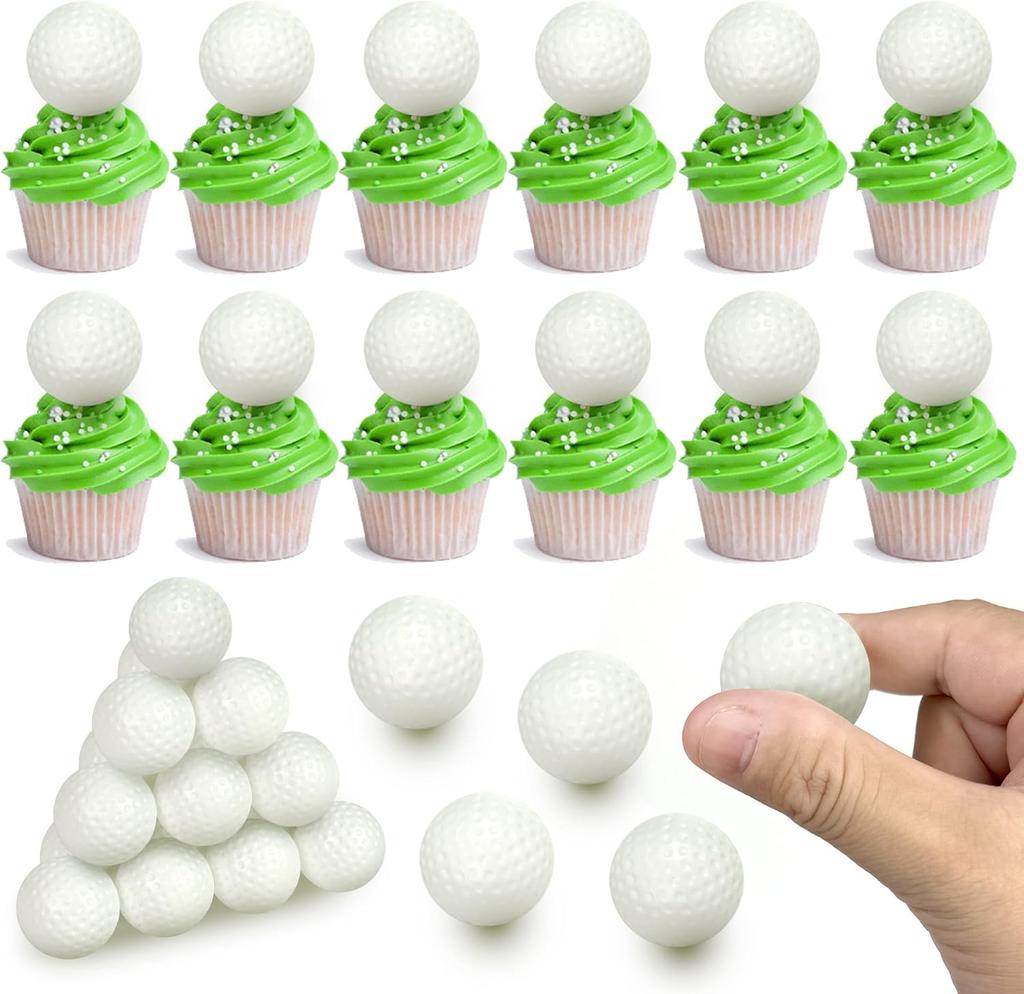 20pcs Basketball Cake Topper Mini Basketball Sports Theme Cupcake Toppers for Basketball Enthusiasts Birthday Party Sport Party