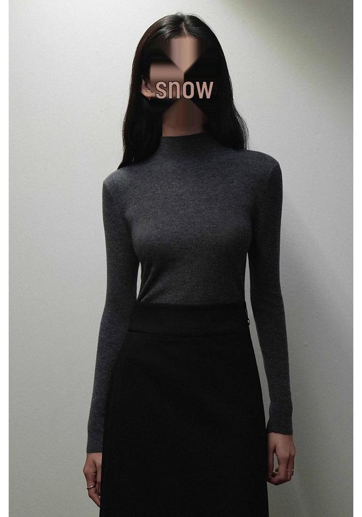 Women's Skin-Friendly Wool Sweater Series: Multi-Color High, Roll, or Half-High Neck Fine Knit 100% Pure Wool