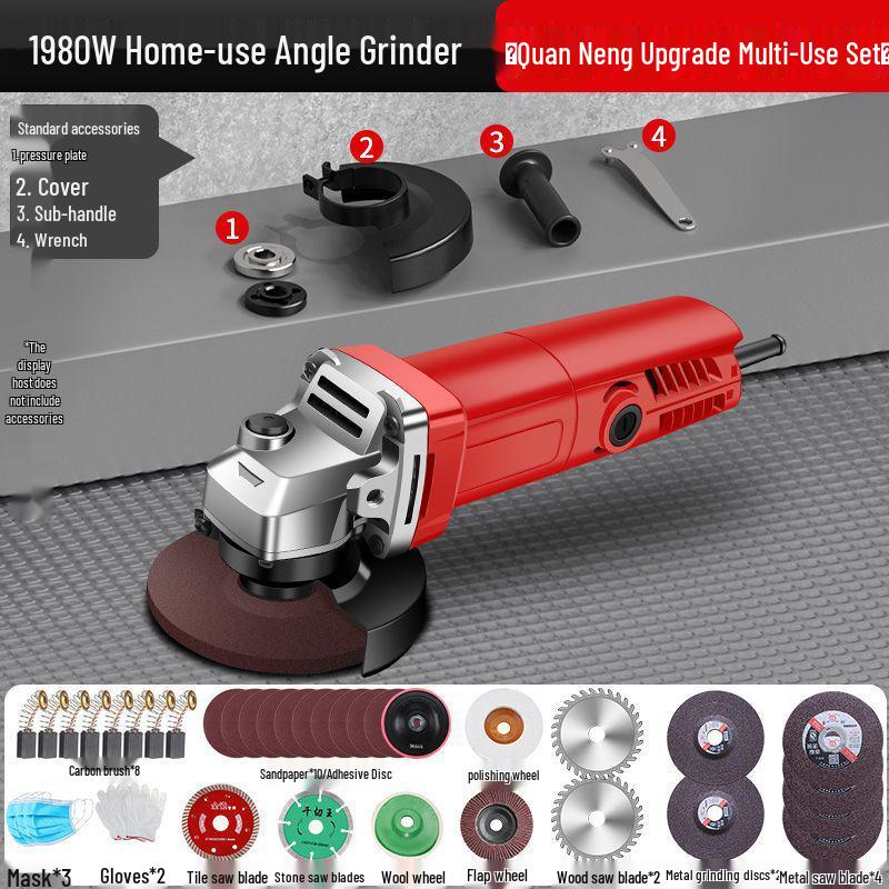 Multifunctional Angle Grinder & Polisher for Household Use