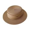 Retro Flat Top Straw Hat For Women With Wide Brim And Sun Protection For Vacation