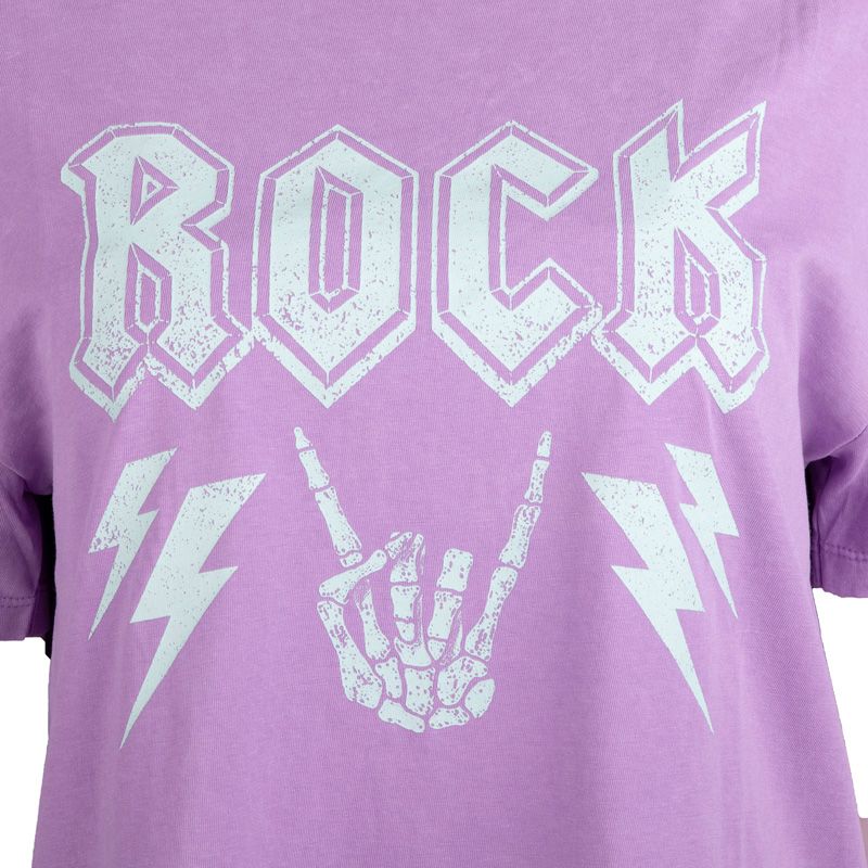 Tee shirt uni imprimé Rock Femme DEELUXE 74