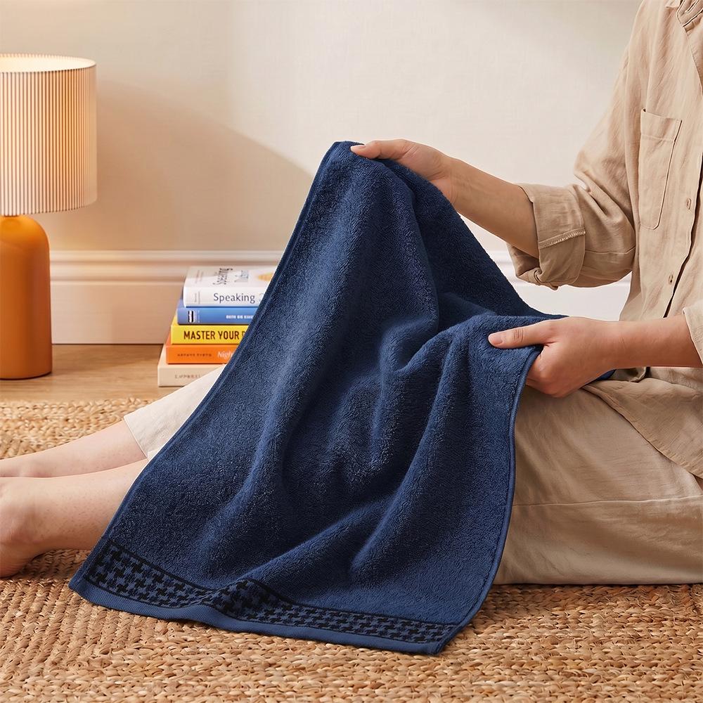 Custom Bamboo Jacquard Bath & Face Towels - Soft, Absorbent, Plain Color