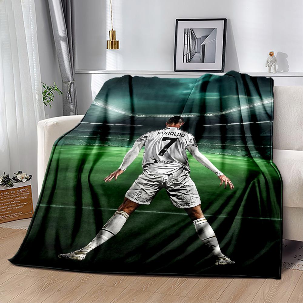 Ronaldo's Legacy: Goat Blanket Soft Warm Cozy Great for Sofa Bed Bedding All-Season Use Playful Design Suitable for Gifting Relatives and Friends