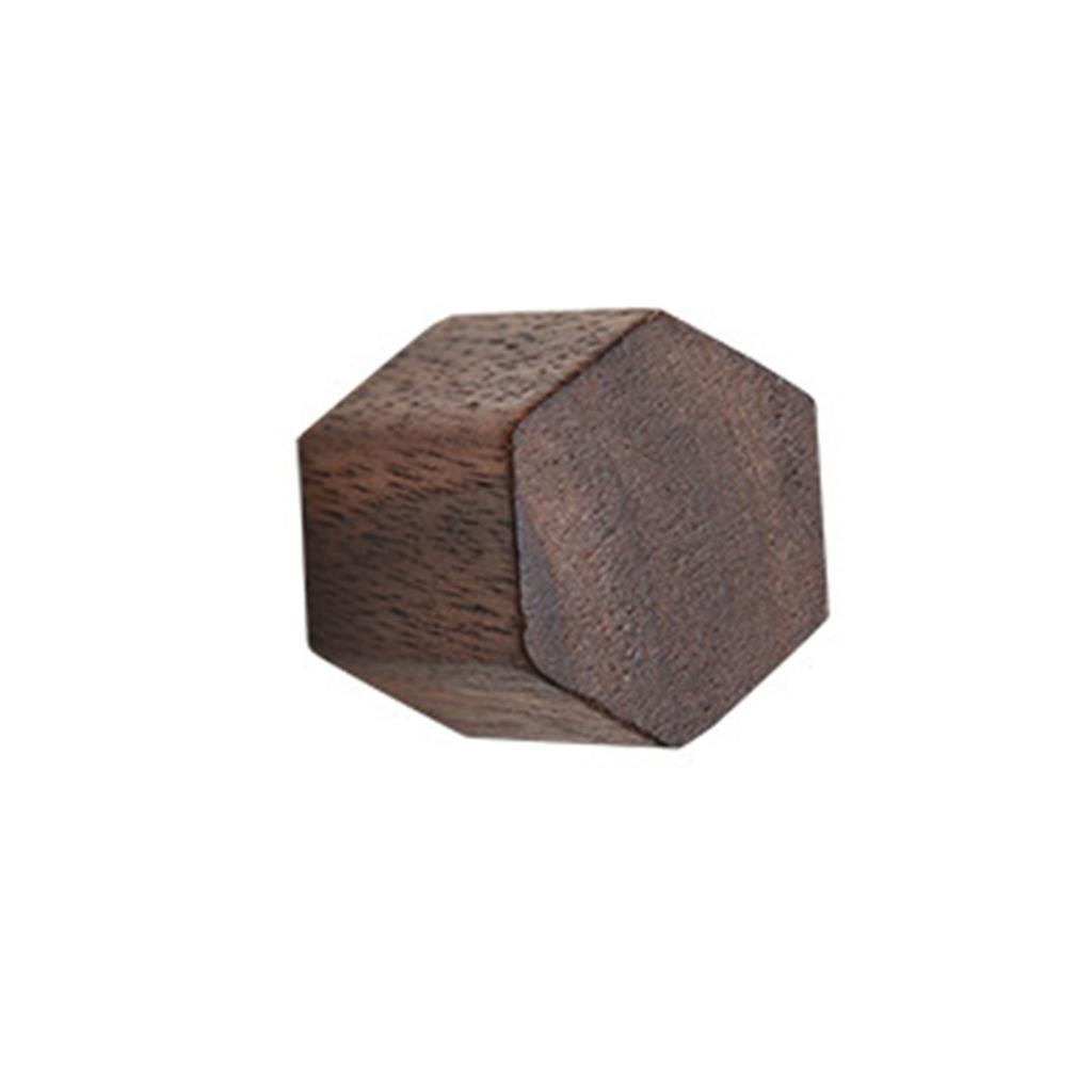 Wooden Fridge Magnet Stickers Simple Hexagon Office Magnets Message Board Ornament for Kitchen Refrigerator Home Kid Toy