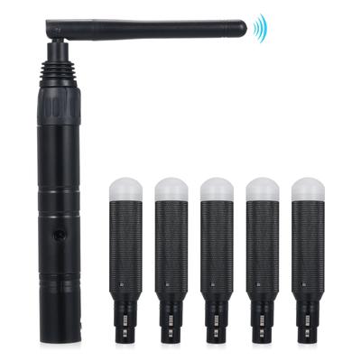 DMX512 2.4G ISM Drahtloser Sender + Empfänger Eingebaute wiederaufladbare Batterien Lange Sichtweite