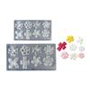 Set of 2 Multifuntional Nail Mold Nail Styling Mold Flower Shape Accessory Moulds Suitable for Accessories Enhancement